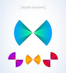 Vector abstract letter X logo template. Material design style. Extreme icon