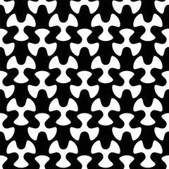 Geometric black and white seamless pattern