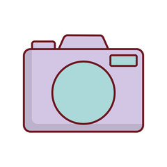 camera icon over white background vector illustration