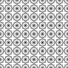 Floral seamless pattern. Black and white design