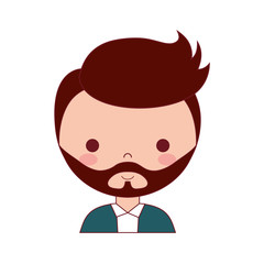 cartoon man icon over white background vector illustration