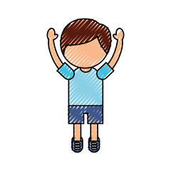 cute boy avatar character vector illustration design