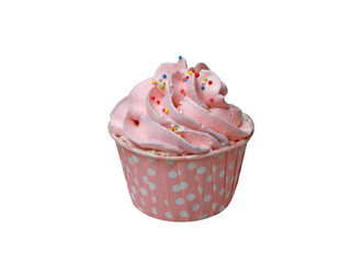 Vanilla cupcakes with icing.