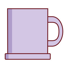 coffee mug icon over white background vector illustration