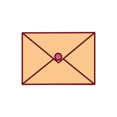 envelope icon over white background vector illustration