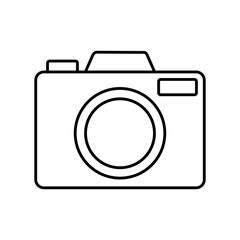 camera icon over white background vector illustration