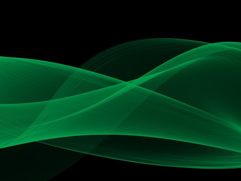     Green waves abstract background 