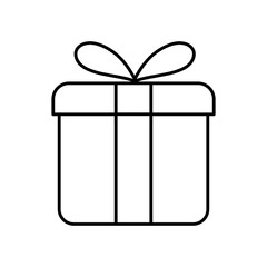gift box icon over white background vector illustration