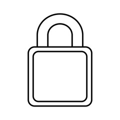 padlock icon over white background vector illustration