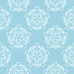 Seamless floral pattern with ornaments