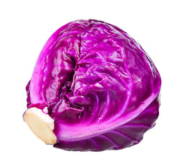 Obraz premium Red cabbage isolated on the white background