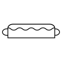 hot dog icon over white background vector illustration