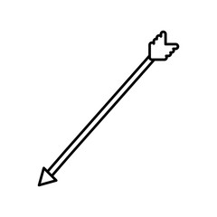 arrow icon over white background vector illustration