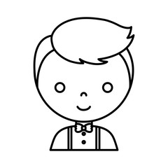 cartoon man icon over white background vector illustration