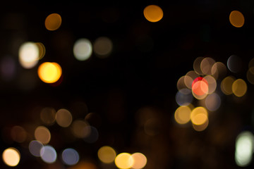 Blur image of car light and traffic in the city for abstract background