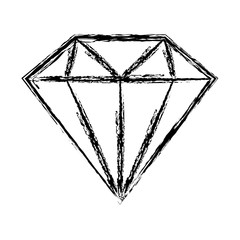 diamond icon over white background vector illustration