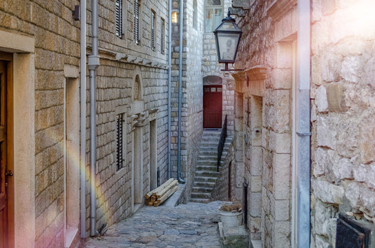 Old narrow street in Ulcinj