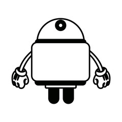 smart robot future technologies theme on white background vector illustration