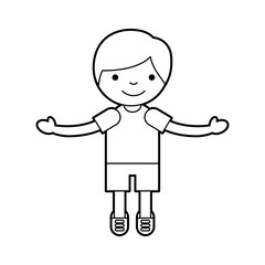 cute boy avatar character vector illustration design