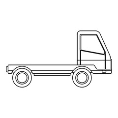 delivery truck trailer transport vehicle vector illustration