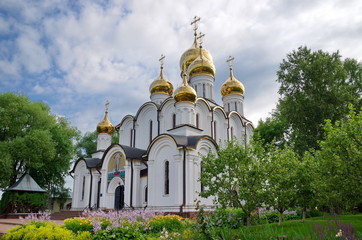 Fototapeta na wymiar Svyato-Nikolsky nunnery. St. Nicholas Cathedral, Pereslavl-Zalessky, Yaroslavl region, Russia