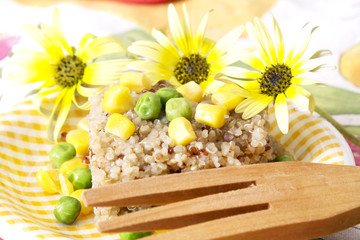 Spring quinoa salad with corn