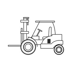 loader forklift truck cargo logistic equipment vector illustration