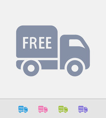 Free Delivery Truck - Granite Icons. A professional, pixel-perfect icon designed on a 32x32 pixel grid and redesigned on a 16x16 pixel grid for very small sizes.