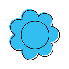 cute flower isolated icon vector illustration design