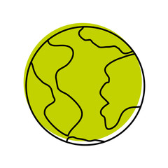 world planet isolated icon vector illustration design