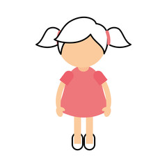 cute little girl character vector illustration design