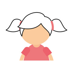 cute little girl character vector illustration design