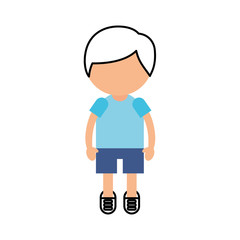 cute boy avatar character vector illustration design
