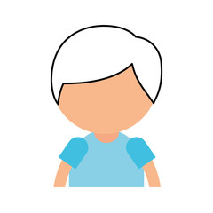 cute boy avatar character vector illustration design