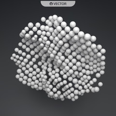 Sphere. Abstract structure with particles. Technology style. Vector illustration.