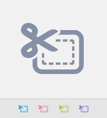 Scissors & Coupon - Granite Icons. A professional, pixel-perfect icon designed on a 32x32 pixel grid and redesigned on a 16x16 pixel grid for very small sizes.