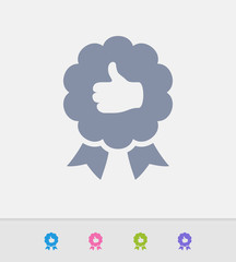 Seal Of Approval - Granite Icons. A professional, pixel-perfect icon designed on a 32x32 pixel grid and redesigned on a 16x16 pixel grid for very small sizes.