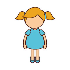 cute little girl character vector illustration design