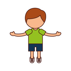 cute boy avatar character vector illustration design