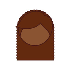 cute little black girl character vector illustration design