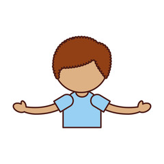cute boy avatar character vector illustration design