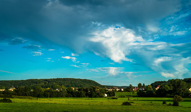 Blue sky, scenic nature and mountains