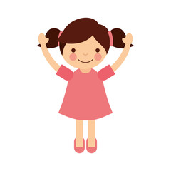 cute little girl character vector illustration design