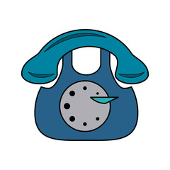 vintage rotary telephone icon image vector illustration design 