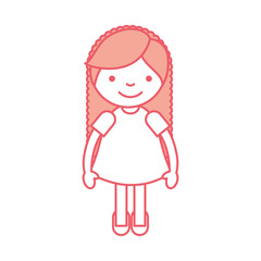 cute little girl character vector illustration design