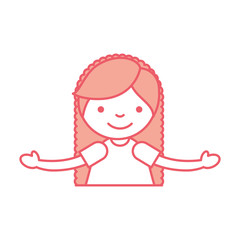 cute little girl character vector illustration design