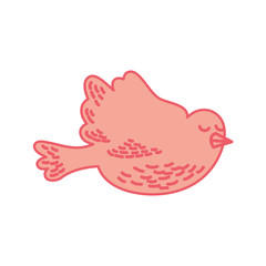 cute dove isolated icon vector illustration design