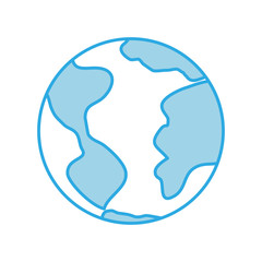 world planet isolated icon vector illustration design