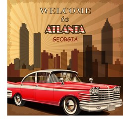 Welcome to Atlanta retro poster