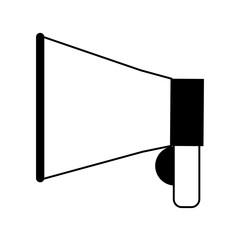 megaphone or loudspeaker icon image vector illustration design  black and white